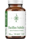 Bacillus Subtilis Spore Based Probiotic — Strain ad alta potenza con Prebiotico per Cintura bilanciata | Assistenza giornaliera per la salute e il microbiome per la famiglia | 6 miliardi di CFU al giorno | 90 capsule vegetariane
