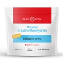 La polvere di monoidrato della creatina non aromatizzata del chicco di cervello 500mg aiuta ad aumentare l'energia per la salute del cervello - non OGM, polvere di creatina senza glutine supporta la salute del muscolo (Made in USA)