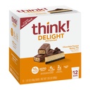 Pensa! Delight Protein Bars, Cioccolato Peanut Butter Pie, Basso Zucchero & Basso Carb senza glutine Snack, Keto Friendly Snacks, 12 conte (Packaging May Vary)