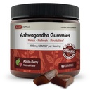 KSM-66 Ashwagandha Gummies - 600mg Estratto di radice organico per porzione - Delicious Natural Apple-Berry Flavor | Supports Relax, Focus, & Energy (60 Gummies)
