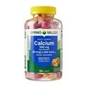 Spring Valley Calcium 500 mg Plus Vitamina D 25 mcg Bone Salute Integratore alimentare Gummies, 100 Conte + DRI Store Sticker.