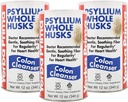 Yerba Prima Psyllium Husk, 12 once (Pack of 3) - Intero Husk Fiber Supplemento per regolarità, pulizia del colon, supporto naturale per la salute del fegato, non OGM, senza glutine, Vegan, senza dolcificanti