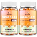 Omega-7 Sea Buckthorn olio gommoni, Omega 3 6 7 9 supplemento per le donne, olio di lino, vitamine E, A & Probiotici - pelle, occhio e secchezza, aroma di camomilla - 120 Gummies
