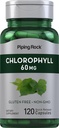 Piping Rock Chlorophyll Capsule | 60 mg | 120 pillole | Supplemento per donne e uomini | da Mulberry Leaf | Non-GMO, Gluten Free