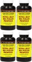 Y.S. Eco Bee Farms, (4 Pack) Royal Jelly, Bee Pollen, Propolis, Plus Korean Ginseng, 90 Capsule