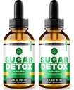 NutraRize (2 Pack) Gocce di disintossicazione dello zucchero, gocce di disintossicazione dello zucchero di 21 giorni, detergente liquido naturale per principianti, recensioni di Gotas della formula del sangue Premium (60 Serve)