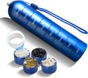 Organizzatore di pillole settimanali, 7 giorni Extra grande scatola di pillola Case, contenitore del supporto del padiglione, impermeabile e grande scomparto per il mantenimento di supplementi, vitamine, olio di pesce e medicina (blu)
