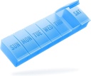 Barhon Pill Organizer Large, organizzatori di pillole di medicina settimanale, 7 giorni Pills Box Case Viaggi per grandi integratori di vitamina Fish Oil, Blu