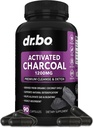 Detox Cleanse Detox - 1200mg Organic Coconut Charcoal Pills for Stomach Gas and Bloating Relief for Men Women Kids - Capsule attive Polvere Binder Integratori attivati per Gut
