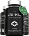 Vitamina K2 Capsule 100 mcg - Vitamina K Complex MK-7 & MK-4-60 Capsule - VIT K2 2 in 1 Formula Supplemento ad alta resistenza MK7 MK4 - Made in USA - Vegan & Non-GMO