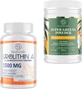 Urolitina Un supplemento 1500MG Plus Proteine di riso marrone + Super Greens Polvere Superfood Supplemento con elettroliti & erbe toniche