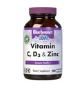 Bluebonnet Nutrition Vitamina C, D3 & Zinc, per la salute immunitaria e la funzione respiratoria*, Soia-Free, Senza glutine, Non OGM, Kosher Certified, Dairy-Free, 100 capsule vegetali, 100 Serve