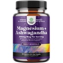 Pure Calm Rilassante Magnesio Glycinate Supplemento con Ashwagandha - Magnesio per supporto e riposo di stress per gli adulti - Tavole ad alto assorbimento per il supporto Bone & Crampi muscolari - 90 Conte