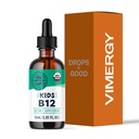 Vimergy Kids Organic Liquid B12 – Promuove lo sviluppo fisico e la funzione cognitiva* – Fast-Absorbing Immune Support* – USDA Organic, Vegan, Non OGM – 55 mL