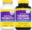 InnovixLabs Multi Probiotic & Curcumin Bundle Multi-Strain Probiotic (60 Time-Release Capsules) Curcumina (100 compresse Time-Release). Supporta Gut e Immune Health. *