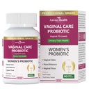 Probiotici vaginali per le donne pH Balance con Prebiotici - 60 miliardi di CFU per l'odore, lievito e digestione - Mirtillo per il tratto urinario & equilibrio ormonale - Vegan & Non-GMO | 90 capsule