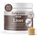 Integratore di fegato di Fera per cani e gatti con cardo del latte, colina e curcuma - Botanici organici - Migliora la funzione del fegato, l'immunità, la disintossicazione, & Funzione metabolica - Polvere - 60 Scoops