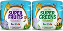 Infusioni Super Frutta e Super Green Gummies per bambini 180 Count Superfood Blend Soft e Delicious Gluten Free Non-GMO