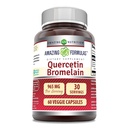Incredibile Nutrition Quercetin 800 Mg con Bromelain 165 Mg Veggie Capsule Supplemento | Non-GMO | Gluten Free | Made in USA | Adatto per vegetariani (60)