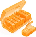 AUVON XL Organizzatore settimanale di pillole 2 volte al giorno, AM PM caso di pillole con un solo-side grande apertura per facile da usare, contenitore di pillole 7 giorno di viaggio organizzatore di farmaci per farmaci, vitamine, oli di pesce, integratori