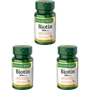 Biotina di Bounty Natura, Integratore di Vitamina, Supporta il metabolismo per l'energia cellulare e capelli sani, pelle e unghie, 1000 mcg, 100 compresse (Pack of 3)