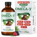 Maxi Salute Omega 3 per Bambini Supplemento – Kosher Omega 3 Kids Fish Oil Liquid con DHA & EPA – Liquid Fish Oil Supplemento con Fruttato Burst Sapore per sostenere Mood, Cervello, Focus, Bones & Eyes (8 oz)