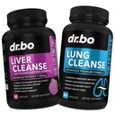DR. BO Liver Cleanse & Lung Support Pills - Herbal Cleanser formule per sostenere la salute del fegato e polmonare