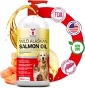 SavvyBeast Wild Alaskan Salmon olio per cani, gatti e fertilizzanti – Omega-3 Fish Oil Pet Supplemento con EPA & DHA – Supporta pelle, cappotto, articolazioni, cuore, cervello, itch Relief & Immune – Non profumato – 16 oz