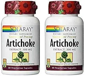 Estratto di foglie di carciofo di Solaray, 300mg, 60 Conte (2 Confezione)