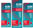 Kori Krill olio Omega 3 supplemento olio di assorbimento superiore, EPA & DHA, 600 mg, 180 Softgels