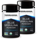 Terrasoul Superfoods Organic Blue Spirulina Polvere (in Miron Glass Jar) : 2 Oz (2 Confezione)