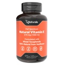 Naturalis Sunflower Vitamin E 670mg (1000 IU) con Tocoferoli misti | Vitamina e supporto immunitario | Non OGM, Soia e Gluten Free | 120 Softgels