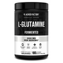 Polvere L-Glutamina della fabbrica Jacked 100 Servings - Vegan Fermented L Glutamine Supplemento per il recupero del muscolo post allenamento, Immunità, Salute Digestiva | Nessun filler artificiale - non aromatizzato