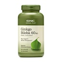 GNC Herbal Plus Ginkgo Biloba 60mg Supplemento, Vegetariano, Supporta la nitidezza mentale, 300 Serve