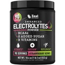 Zeal Naturals Electrolyte Powder Recovery Drink (90 Servings | Strawberry Kiwi) w 0 Sugar +BCAAs +B-Vitamins Electrolyte Supplement w Potassium Zinc & Magnesium per l'idratazione - Keto Electrolytes