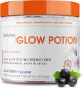 Il Genius Brand Genius Glow Potion - Daily Skincare Supplement for Glowing Skin - Supporta l'idratazione, l'elasticità, la salute immunitaria e la funzione del cervello - alimentato da Nootropics - Acai Berry - 30 Servings