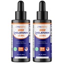 Vitamatic 2-Pack Melatonin 20mg Liquid Drops - 2 fl oz (59 ml) Ogni - Natural Berry Flavor - Non-GMO, Integratore Vegetariano per Adulti