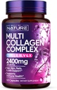 Costruito da Pillole di Collagene Natura – Multi Collagen Peptides supplemento complesso per le donne – Tipo I, II, III, V, X per capelli, Pelle, Unghie, Giunti & Bone Salute - idrolizzato, Grass-Fed - 120 capsule