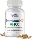 Immune-HD con AHCC Supplemento per il supporto immunitario,1500mg di AHCC Mushroom Extract + Olive Leaf & Quercetin con Bromelain, Natural Killer Cell Activity for Immune System, Liver Function, 90 Caps, RBG