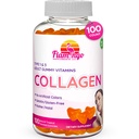 Collagen Gummies- Collagene marino naturale per le donne, e integratori di collagene uomo per capelli della pelle, unghie- idrolizzato tipo 2 & 1 3 Sostituisci pillole e polveri - No Gelatin, Kosher, Halal- 100 Ct.