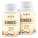Detox Binder Supplement – Charcoal attivato, Zeolite, Bentonite Clay, Latte Thistle, Miscele Proprietarie - Liver & Gut, Assorbimento Max, 180 Capsule Vegan