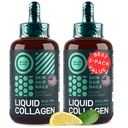 Peptidi di collagene liquido con gocce di biotina - 30.000mcg liquido di collagene per le donne e gli uomini più biotina - pelle giovanile, crescita dei capelli, forti chiodi - Vitamine per capelli - Limone Flavor - 2x2oz