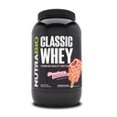 NutraBio Classic Whey Protein Powder Supplement - 25g di Protein Per Scoop - Profilo di amminoacidi a spettro completo con Nessun Filler, Colori Artificiali, o Preservativi - Shortcake di fragola, 2 Pounds