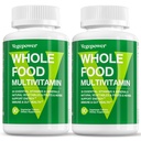 Vegan Whole Food Multivitamin per gli uomini, Multivitamina metilata per gli uomini e le donne, Integratore di frutta e verdura biologica, Miscela di erbe e funghi, Omega vegetali, Tutto Naturale, Non OGM, 180 Conte