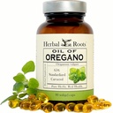 Radici di erbe Olio d'Origano - Realizzato in Olio d'Origano Mediterraneo - 90 Facile da ingoiare Softgel Capsule - Extra Forza 150mg