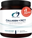 Design per il collagene di salute + MCT, non aromaed - Peptidi di collagene di erba idrolizzata con polvere di olio MCT per promuovere il fuoco mentale, l'energia sostenibile, la salute della pelle e del fegato (30 porzioni)