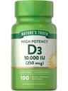 La verità della natura D3 Vitamina 10.000 IU Softgels Supplemento | 100 Count | Formula ad alta potenza | Non OGM e Gluten Free