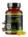 Dr. HERBALIST Castor Oil Capsule - 1600mg per Serving, 60 Count - Non OGM, Fast-Absorbing, Vegetariano, Preso a Freddo e Alta Potenza - Supporta Pelle, Capelli, Lassativi naturali e Salute Digestiva