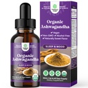USDA Organic Ashwagandha Liquid Drops - Estratto di radice di Ashwagandha per lo stress e il supporto del mood - Delicious Pure Adaptogen Drops for Adults - Tinture di erbe senza alcool per il riposo - bottiglia da 30 ml