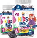 SUNNY SAM Iron Gummies for Kids & Teens - 10mg Vitamine con Vitamina C - Low-Sugar Chewable Iron Gummy Supplemento per il supporto immunitario, Supporta la produzione di globuli rossi per bambini e ragazze adolescenti